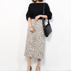 ★URBAN RESEARCH レオパードプリントジャガードスカートのサムネイル