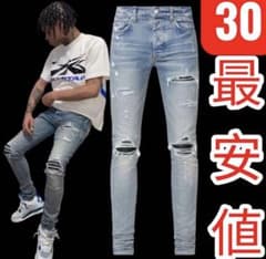 最安値 超美品 AMIRI MX1 JEANS LIGHT INDIGO 30 - メルカリ