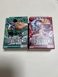 ワンピースカード スタートデッキ 赤 ルフィ 緑 ゾロ 2種セット 新品未開封のサムネイル