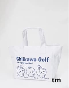 新品　ちいかわゴルフ　ロッカーバッグ　ホワイト総柄　マザーズバッグのサムネイル