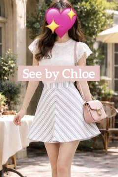 See by Chloé ストライプフレアミニスカート 34のサムネイル