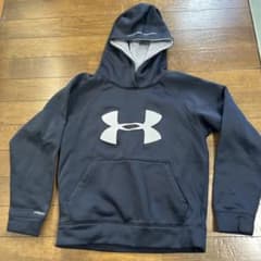 子供用Under Armour ネイビー フード付きパーカーのサムネイル