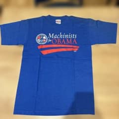 USA製 BAYSIDE Machinists for OBAMA Tシャツ Mのサムネイル