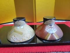 紀州 雛 ひな人形 寺下幸司郎 漆塗り 郷土民芸品 ヴィンテージ ミニ雛人形 紀州雛 寺下幸司郎（宗家） 漆塗り お猪口 2