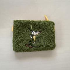 ムーミン刺繍ボアポーチ 緑色のサムネイル