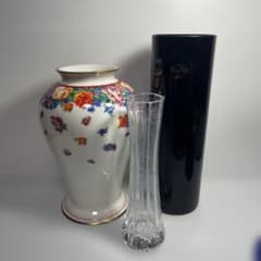 KENZO ケンゾー カメイガラス 花瓶 3点セット 一輪挿しフラワーベース