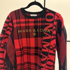 MARK & LONA ニット 赤黒 チェック MARK & LONA ニット 赤黒 チェック - メルカリ