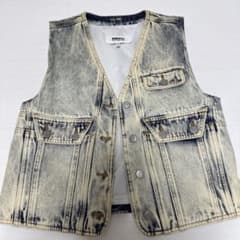 MM6 Maison Margiela ホワイトウォッシュデニムジレ M MM6 Maison Margiela ホワイトウォッシュデニムジレ M - メルカリ