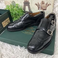 美品 Church's チャーチ LANA ラナ ダブルモンク 黒 36.5 Church's チャーチ LANA ラナ ダブルモンク ウィングチップ 黒