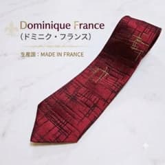 美品✨Dominique France ネクタイ ワインレッド フランス 高級 - メルカリ