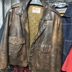 ジ*ジ様 80s USAY OLD A-2 leather flight jacのサムネイル