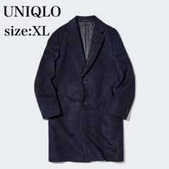 極美品】ユニクロ ウールカシミヤチェスターコート ネイビー XL - メルカリ