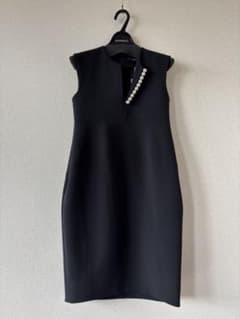 新品タグ付YOKO CHAN ヨーコチャン パール ノースリーブ ドレス 36