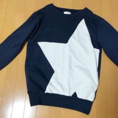 天月　星のサマースウェット　STELLER ビッグシルエット　ネイビーのサムネイル