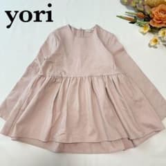 ヨリyori ソフト裏起毛フリルギャザーブラウス プルオーバー バック