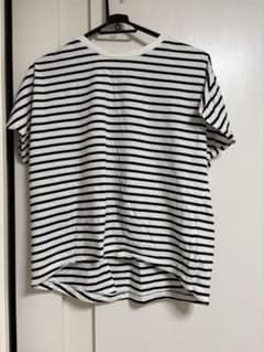 Samansa Mos2 blue ボーダー柄 半袖Tシャツのサムネイル