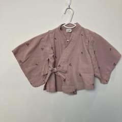 上下セット 甚平 さくらんぼ柄 浴衣ピンク 90cm ベビー服　meteoriのサムネイル