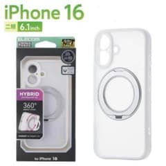 미사용 ELECOM iPhone 16 스탠드첨부 하이브리드 케이스