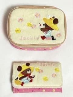 【未使用品】くまのがっこう ジャッキー ポーチ&キーケース　2点セット ボア素材のサムネイル