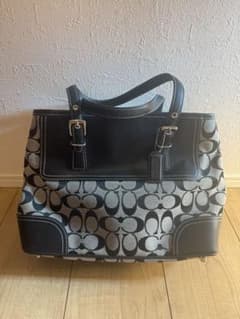 COACH シグネチャー ハンドバッグ ブラックのサムネイル