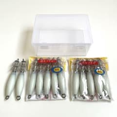 【新品】HAMILO浮きスッテ イカ釣り用 夜行イカメタル12本 ケース付きのサムネイル