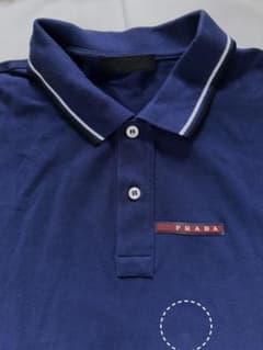 PRADA ネイビー ポロシャツ L - メルカリ