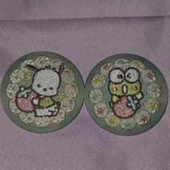 サンリオ 刺繍缶バッジ ポチャッコ けろけろけろっぴ 2個セットのサムネイル