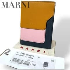 マルニ　財布　折りたたみ財布　二つ折り　保存袋　お札　小銭　バイカラー♯2075 マルニ 財布 折りたたみ財布 二つ折り 保存袋 お札 小銭 バイカラー