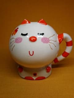 とら　ねこ　人形　陶器　オブジェ　置物　インテリア　工芸品　美術品　A3346 とら ねこ 人形 陶器 オブジェ 置物 インテリア 工芸品 美術品 A3346