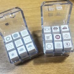 ミニスタンプセット 18個セット 透明ケース入りのサムネイル