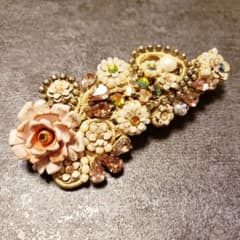 Michal Negrin ミハエルネグリン レースバレッタ ピンクベージュ系