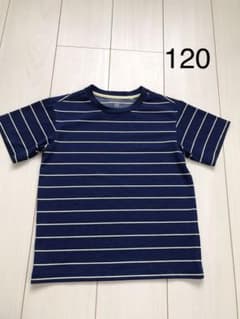 ユニクロ 半袖Tシャツ ボーダー 120 キッズ ジュニア 男の子 子供服のサムネイル