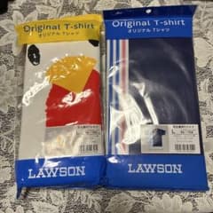 LAWSON オリジナル Tシャツ 2点セットLサイズ　からあげクン　ストライプのサムネイル
