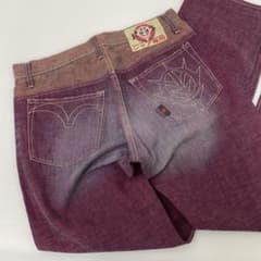 YENJEANS メンズ シャア専用 32 デニムパンツ ガンダム ワイン系 ③