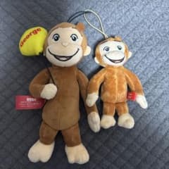 おさるのジョージ ぬいぐるみ マスコット 2種セットのサムネイル