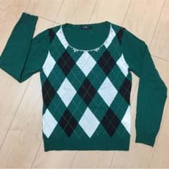 C.D.S BASIC アーガイル柄トップスのサムネイル