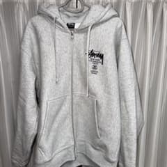 STUSSYジップアップパーカー グレーのサムネイル