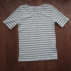 ボーダー リブ 半袖 Tシャツ 36　ロペピクニック　カットソー