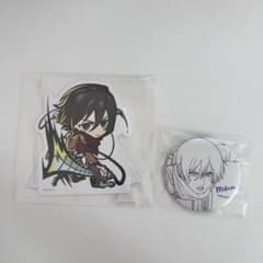 Attack Titan Mikasa Ackerman paper Stand Set of 2 can badges