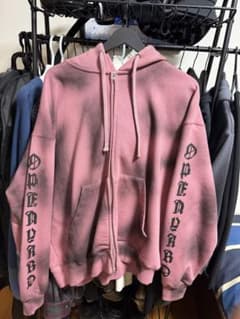 OY DIRTY SPRAY EFFECT HOODIE ZIP UP