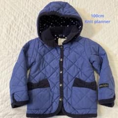 KP ニットプランナー 100cm キルティングジャケット 水色 ドット柄のサムネイル