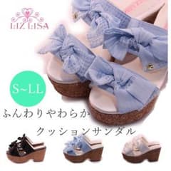 リズリサ リボンサンダル S ブラックのサムネイル