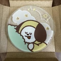 bt21 bts 이치 반 쿠지 유리 플레이트 치미 chimmy