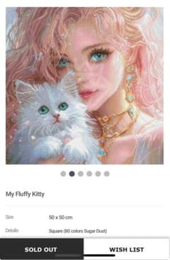 ダイヤモンドアート My Fluffy Kitty 50x50cm ダイヤモンドアート My Fluffy Kitty 50x50cm - メルカリ
