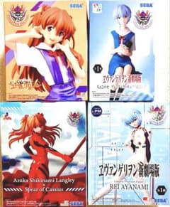 エヴァンゲリヲン　フィギュア4種(綾波レイ×２種、式波アスカ×２種)