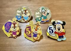 東京ディズニーシー ピンバッジ 5周年 10周年 5個セット - メルカリ