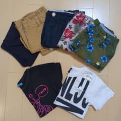 男の子100cm ハーフパンツ 5枚&Tシャツ2枚セットのサムネイル