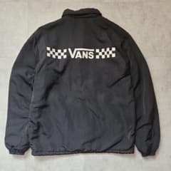 希少 00s VANS バンズ コーチジャケット 裏ボア ナイロン 黒 グランジ