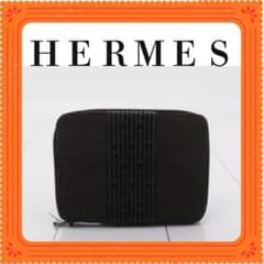 エルメス　エールライン　パースPM ラウンドファスナー　キャンバス HERMES エルメス エールライン パースPM キャンバス ラウンド