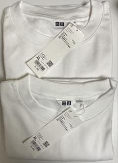 ♡50 UNIQLO エアリズムコットン オーバーサイズTシャツ白XL2枚セットのサムネイル